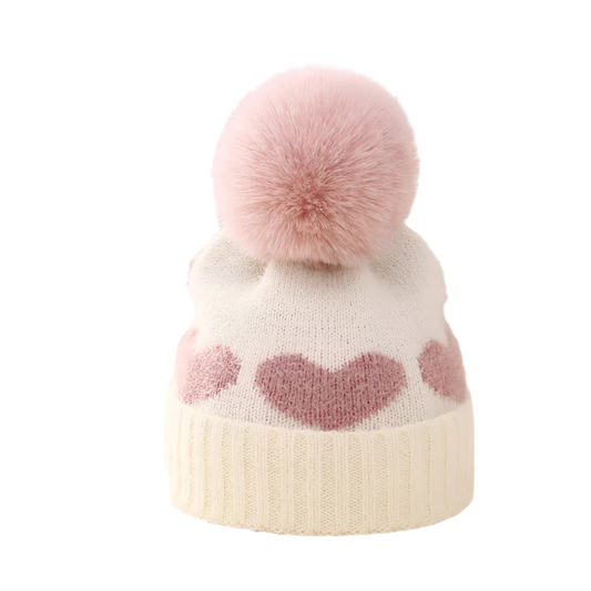 Girls Pompom Hat- MORE COLOURS