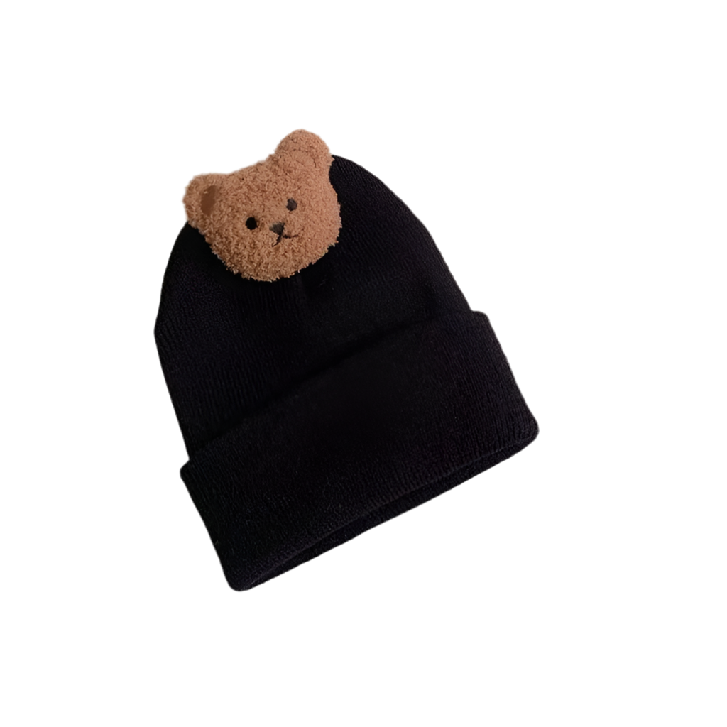 Cartoon Bear Baby Knitted Hat - MORE COLOURS