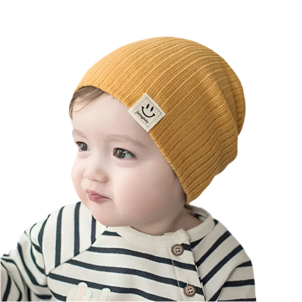 Newborn Smiley Face Knitted Beanie - MORE COLOURS