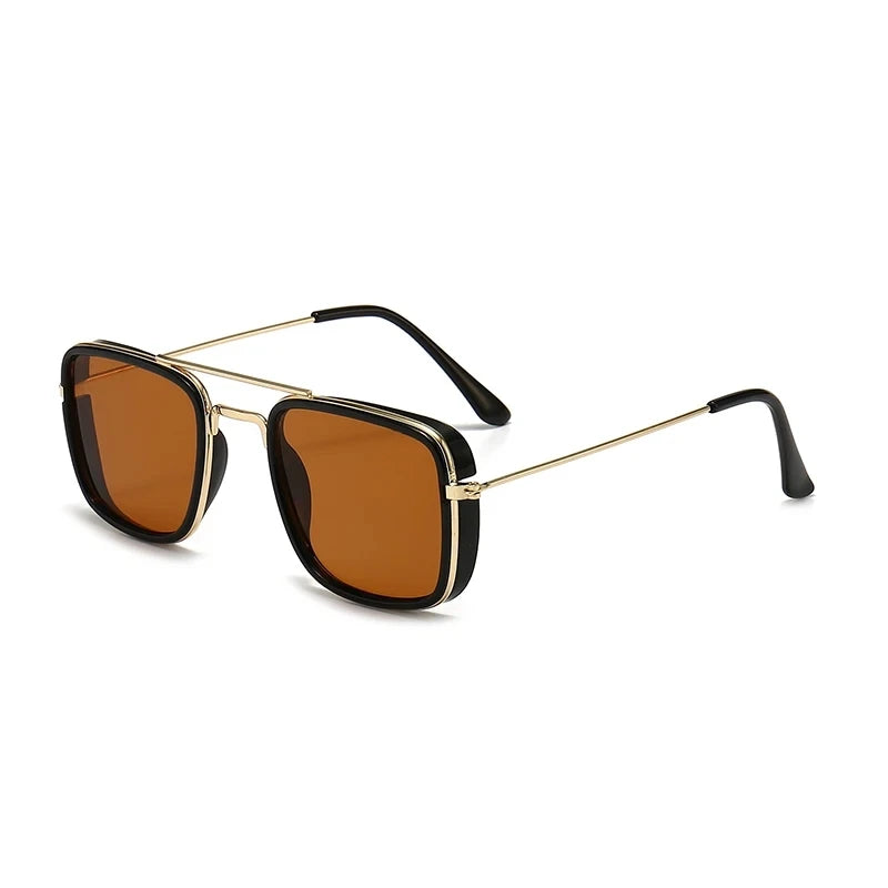 Unisex Retro Metal Small Square Frame Sunglasses - MORE COLOURS