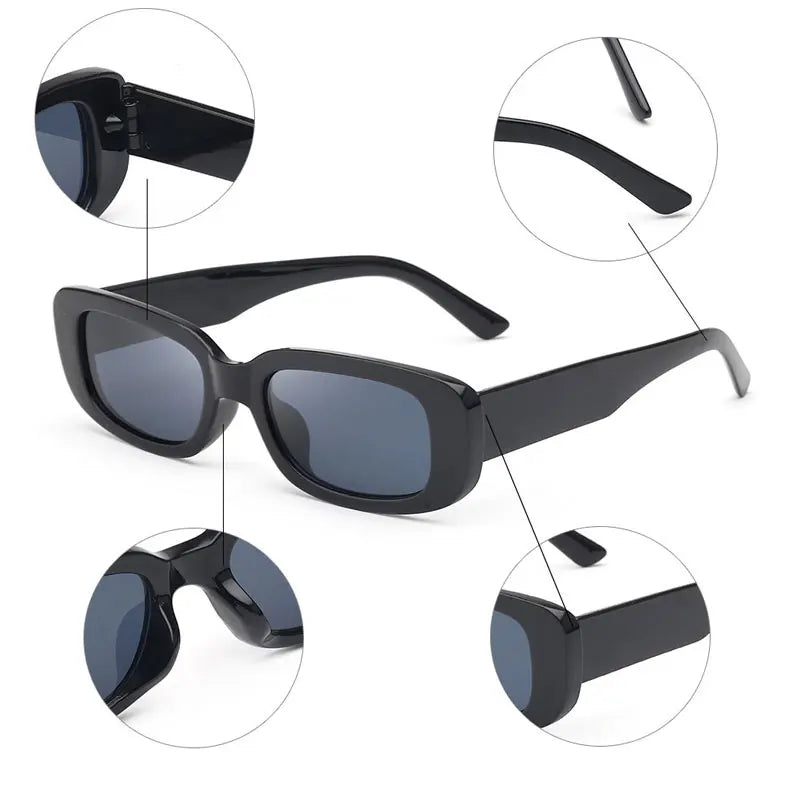 Unisex Box black Sunglasses