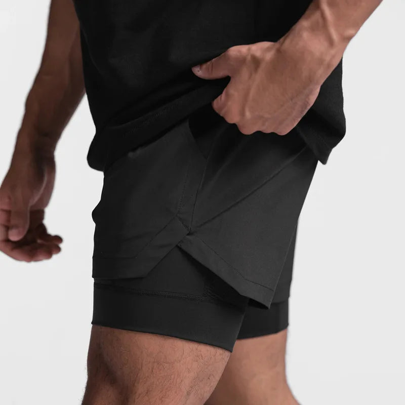 Breathable Double layersport Shorts - MORE COLOURS