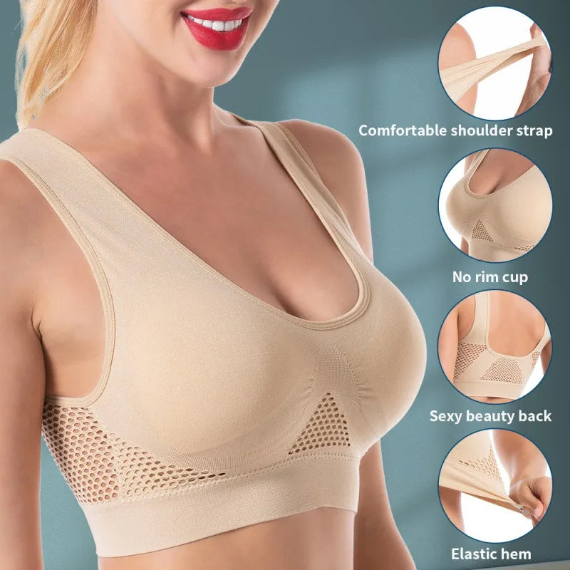 Women's Breathable Sports Vest Bra - MORE COLOURS