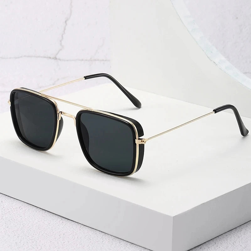 Unisex Retro Metal Small Square Frame Sunglasses - MORE COLOURS