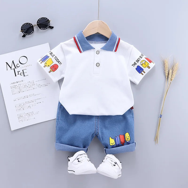 Baby Boy T-shirt+Shorts Set - MORE COLOURS