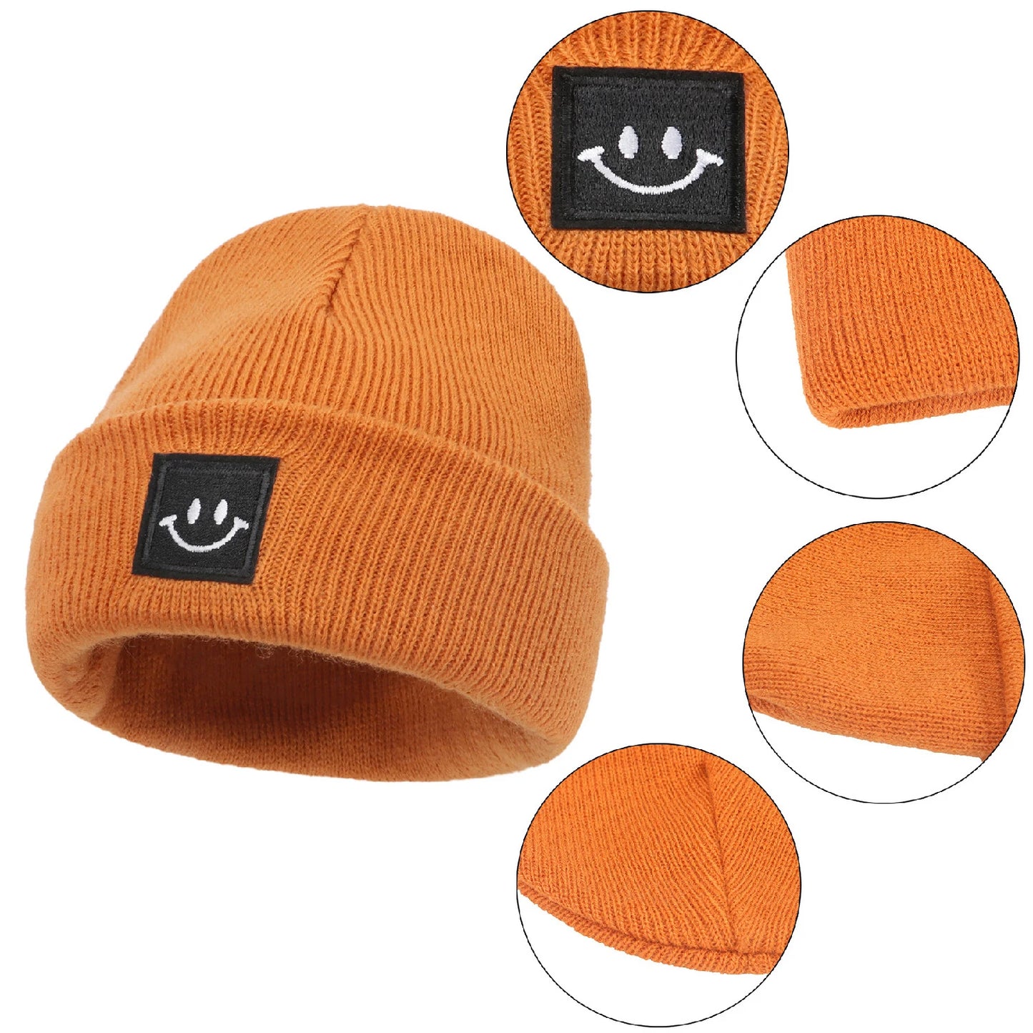 New Born Smiley Face Design Beanie - MORE COLOURS