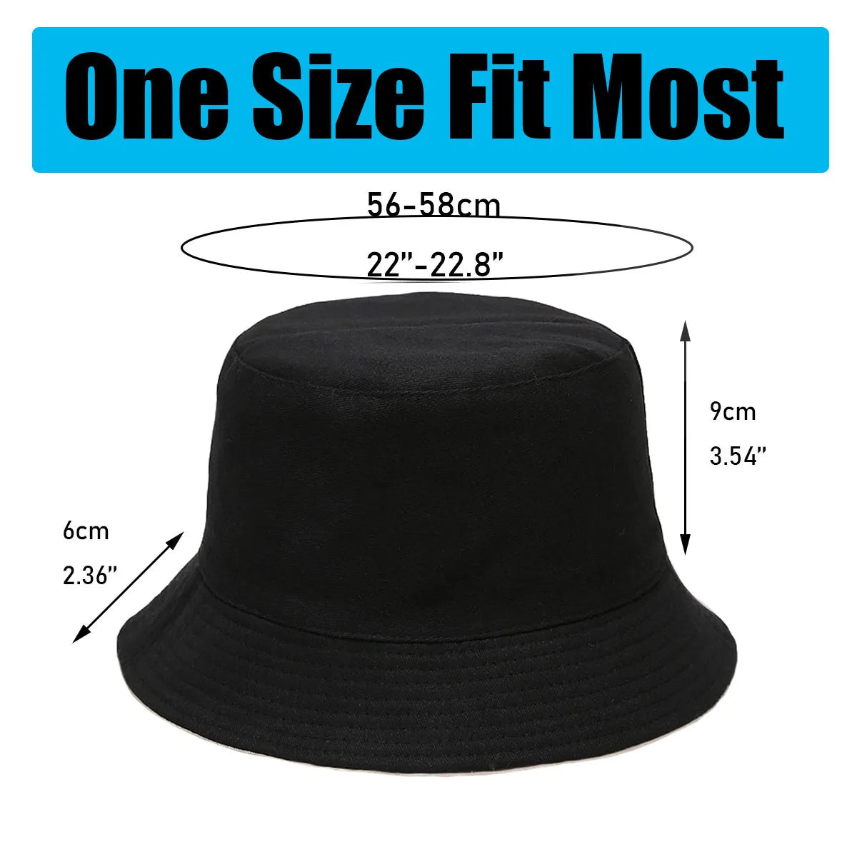 Unisex Reversable Blank Bucket Hat- MORE COLOURS