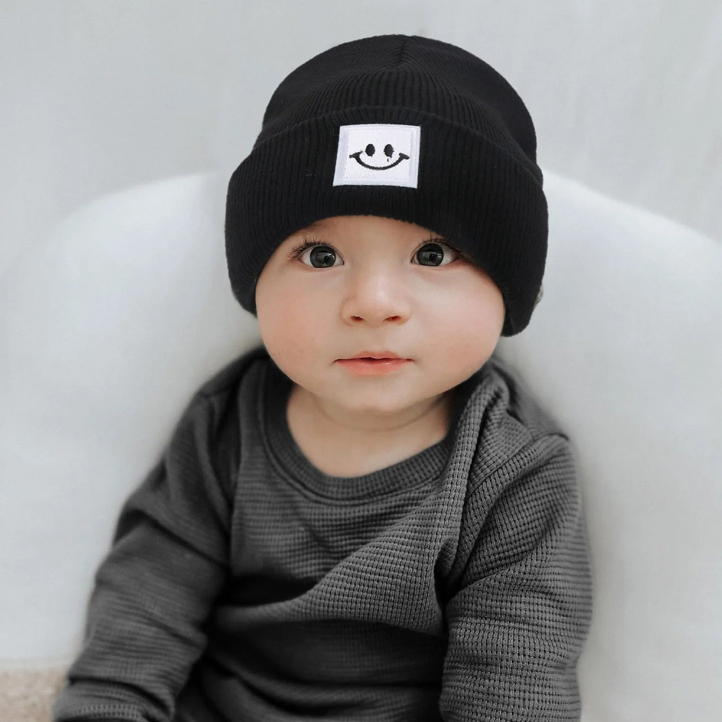 New Born Smiley Face Design Beanie - MORE COLOURS