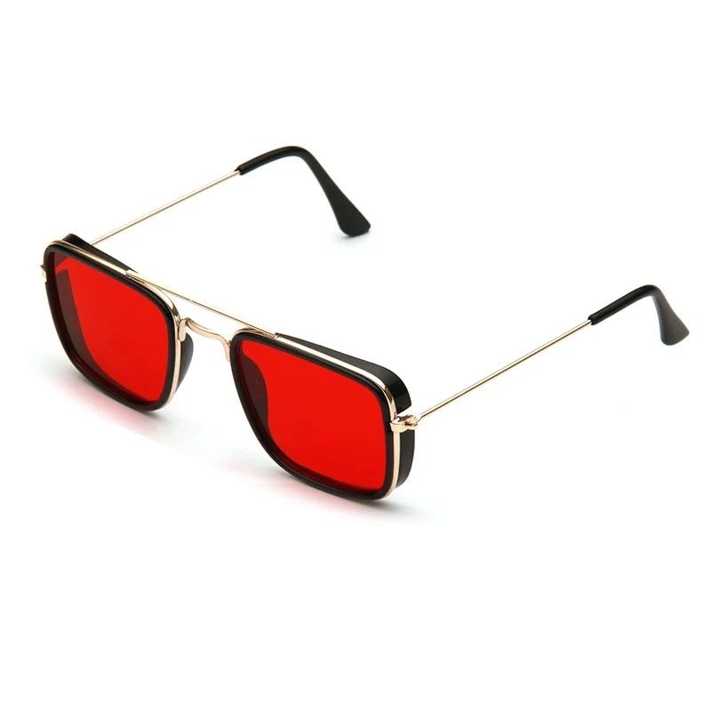 Unisex Retro Metal Small Square Frame Sunglasses - MORE COLOURS